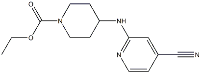 ethyl 4-[(4-cyanopyridin-2-yl)amino]piperidine-1-carboxylate Struktur