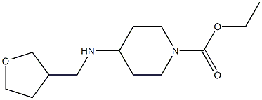 ethyl 4-[(oxolan-3-ylmethyl)amino]piperidine-1-carboxylate Struktur