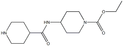 ethyl 4-[(piperidin-4-ylcarbonyl)amino]piperidine-1-carboxylate 化学構造式