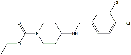 ethyl 4-{[(3,4-dichlorophenyl)methyl]amino}piperidine-1-carboxylate Struktur