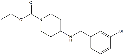 ethyl 4-{[(3-bromophenyl)methyl]amino}piperidine-1-carboxylate Struktur