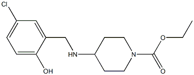 ethyl 4-{[(5-chloro-2-hydroxyphenyl)methyl]amino}piperidine-1-carboxylate 结构式