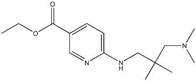 ethyl 6-({2-[(dimethylamino)methyl]-2-methylpropyl}amino)pyridine-3-carboxylate 结构式