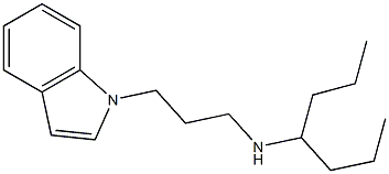 heptan-4-yl[3-(1H-indol-1-yl)propyl]amine,,结构式