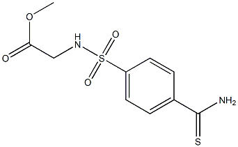 methyl ({[4-(aminocarbonothioyl)phenyl]sulfonyl}amino)acetate Structure