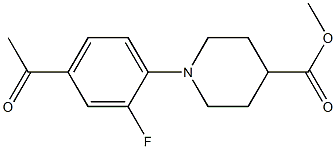 methyl 1-(4-acetyl-2-fluorophenyl)piperidine-4-carboxylate Struktur