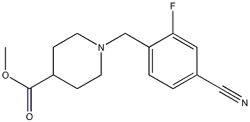 methyl 1-(4-cyano-2-fluorobenzyl)piperidine-4-carboxylate Structure