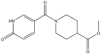 methyl 1-[(6-oxo-1,6-dihydropyridin-3-yl)carbonyl]piperidine-4-carboxylate,,结构式