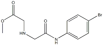 methyl 2-({[(4-bromophenyl)carbamoyl]methyl}amino)acetate Structure