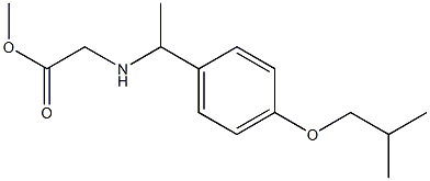 methyl 2-({1-[4-(2-methylpropoxy)phenyl]ethyl}amino)acetate Structure