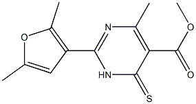 methyl 2-(2,5-dimethyl-3-furyl)-4-methyl-6-thioxo-1,6-dihydropyrimidine-5-carboxylate Structure