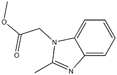 methyl 2-(2-methyl-1H-1,3-benzodiazol-1-yl)acetate 结构式
