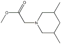 methyl 2-(3,5-dimethylpiperidin-1-yl)acetate Struktur
