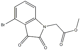 methyl 2-(4-bromo-2,3-dioxo-2,3-dihydro-1H-indol-1-yl)acetate Structure