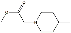 methyl 2-(4-methylpiperidin-1-yl)acetate,,结构式