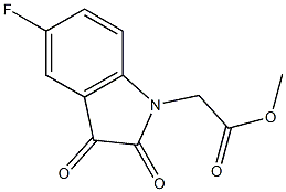 methyl 2-(5-fluoro-2,3-dioxo-2,3-dihydro-1H-indol-1-yl)acetate,,结构式