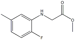 methyl 2-[(2-fluoro-5-methylphenyl)amino]acetate,,结构式