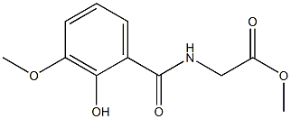 methyl 2-[(2-hydroxy-3-methoxyphenyl)formamido]acetate 结构式