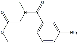 methyl 2-[(3-aminophenyl)-N-methylformamido]acetate 化学構造式