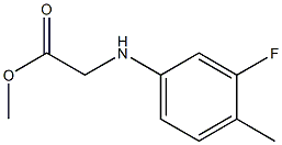 methyl 2-[(3-fluoro-4-methylphenyl)amino]acetate,,结构式