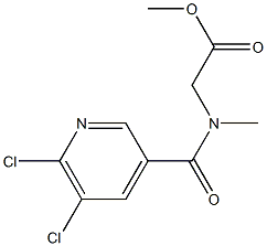 methyl 2-[(5,6-dichloropyridin-3-yl)-N-methylformamido]acetate,,结构式