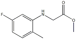 methyl 2-[(5-fluoro-2-methylphenyl)amino]acetate,,结构式