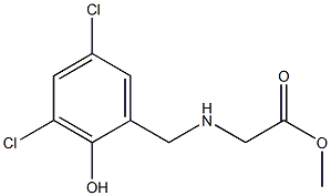 methyl 2-{[(3,5-dichloro-2-hydroxyphenyl)methyl]amino}acetate Structure