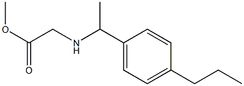 methyl 2-{[1-(4-propylphenyl)ethyl]amino}acetate Structure