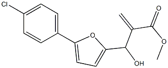 methyl 2-{[5-(4-chlorophenyl)furan-2-yl](hydroxy)methyl}prop-2-enoate Struktur