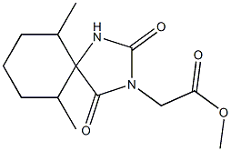 methyl 2-{6,10-dimethyl-2,4-dioxo-1,3-diazaspiro[4.5]decan-3-yl}acetate Structure