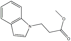 1H-インドール-1-プロピオン酸メチル 化学構造式