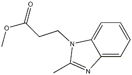 methyl 3-(2-methyl-1H-1,3-benzodiazol-1-yl)propanoate,,结构式
