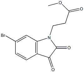methyl 3-(6-bromo-2,3-dioxo-2,3-dihydro-1H-indol-1-yl)propanoate Struktur