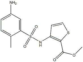 methyl 3-[(5-amino-2-methylbenzene)sulfonamido]thiophene-2-carboxylate Struktur