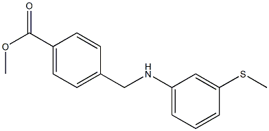 methyl 4-({[3-(methylsulfanyl)phenyl]amino}methyl)benzoate,,结构式