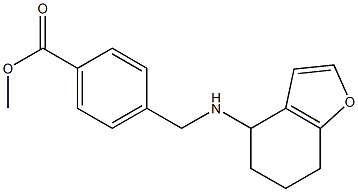 methyl 4-[(4,5,6,7-tetrahydro-1-benzofuran-4-ylamino)methyl]benzoate Struktur