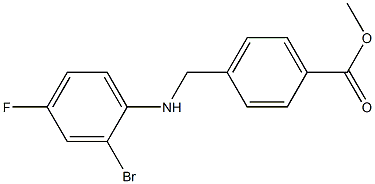 methyl 4-{[(2-bromo-4-fluorophenyl)amino]methyl}benzoate 结构式