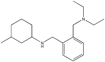 N-({2-[(diethylamino)methyl]phenyl}methyl)-3-methylcyclohexan-1-amine Struktur