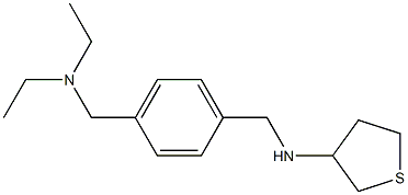 N-({4-[(diethylamino)methyl]phenyl}methyl)thiolan-3-amine 化学構造式