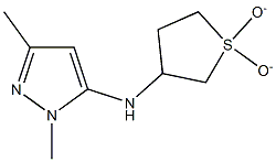 N-(1,1-dioxidotetrahydrothien-3-yl)-1,3-dimethyl-1H-pyrazol-5-amine 化学構造式