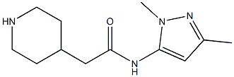 N-(1,3-dimethyl-1H-pyrazol-5-yl)-2-piperidin-4-ylacetamide Struktur