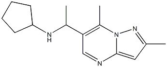 N-(1-{2,7-dimethylpyrazolo[1,5-a]pyrimidin-6-yl}ethyl)cyclopentanamine,,结构式