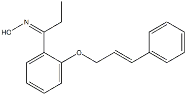 N-(1-{2-[(3-phenylprop-2-en-1-yl)oxy]phenyl}propylidene)hydroxylamine 化学構造式