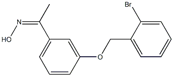 N-(1-{3-[(2-bromophenyl)methoxy]phenyl}ethylidene)hydroxylamine,,结构式