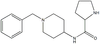 N-(1-benzylpiperidin-4-yl)pyrrolidine-2-carboxamide Struktur