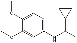 N-(1-cyclopropylethyl)-3,4-dimethoxyaniline Structure