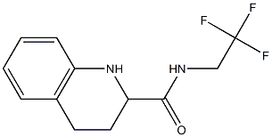 N-(2,2,2-trifluoroethyl)-1,2,3,4-tetrahydroquinoline-2-carboxamide,,结构式