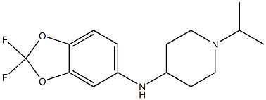 N-(2,2-difluoro-2H-1,3-benzodioxol-5-yl)-1-(propan-2-yl)piperidin-4-amine Struktur