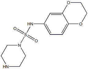 N-(2,3-dihydro-1,4-benzodioxin-6-yl)piperazine-1-sulfonamide 结构式