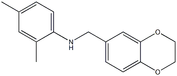 N-(2,3-dihydro-1,4-benzodioxin-6-ylmethyl)-2,4-dimethylaniline Struktur